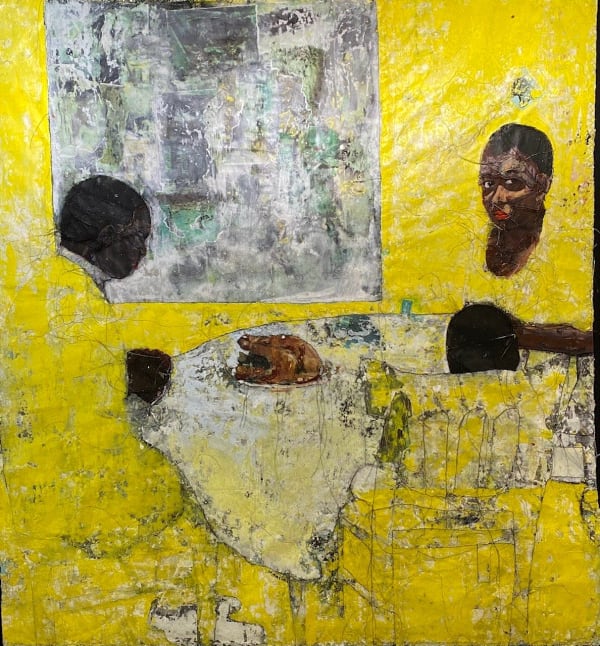 Kaloki Nyamai UNTITLED, 2020 Mixed media 89 x 83 in 226.1 x 210.8 cm Available at Surovek Gallery
