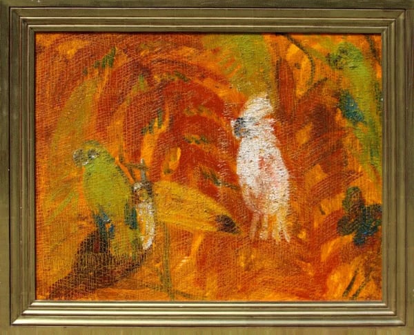 Hunt Slonem HELCONIA, 2005 Oil on panel 40 x 50 in 101.6 x 127 cm Available at Surovek Gallery