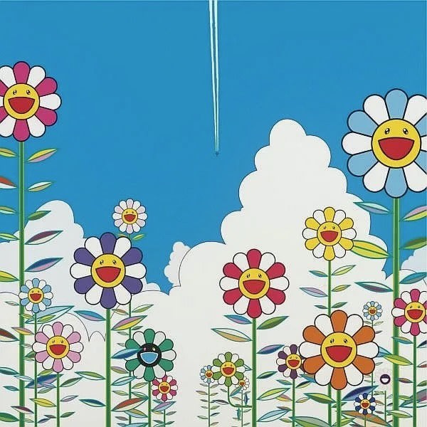 Takashi Murakami VAPOR TRAIL , 2004 Offset lithographs printed in colors on wove paper 20 5/8 x 20 5/8 in. (525 x 525 mm.) Edition 126/300 Available at Surovek Gallery