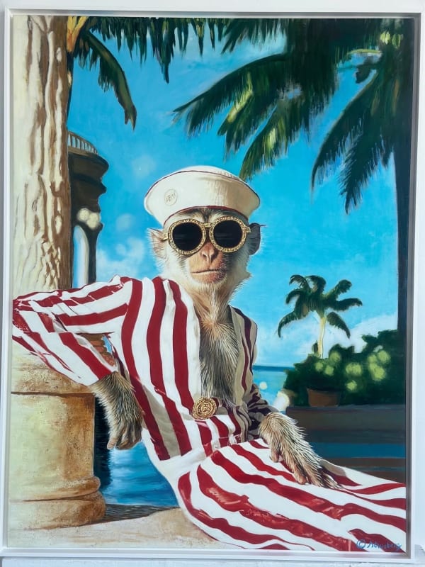 Serge Strosberg PALM BEACH MARINERS CLUB, 2025 Oil and egg tempera painting on canvas 40 x 30 in 101.6 x 76.2 cm Available at Surovek Gallery