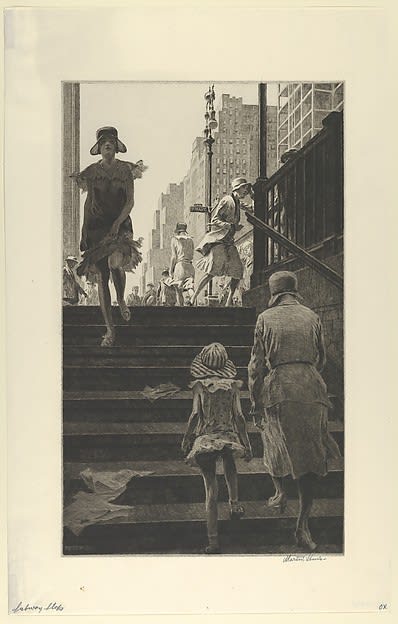 Martin Lewis Subway Steps, 1930 Smithsonian American Art Museum