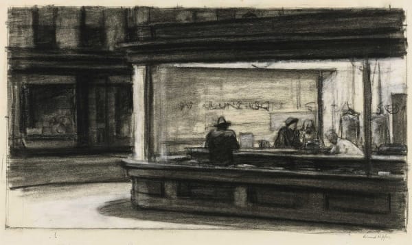 Edward Hopper Study for Nighthawks, 1941 or 1942 Whitney Museum of American Art, New York