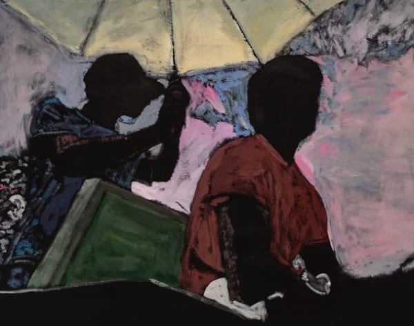 Reggie Burrows Hodges In the Service of Others, 2019 Acrylic on canvas 54 x 68 inches For sale at Surovek Gallery