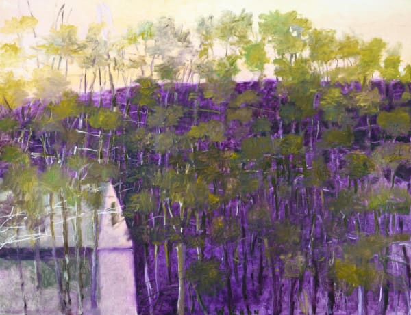Wolf Kahn Evening on the Connecticut Pastel on paper 22 x 30 inches Framed Size: 31.5 x 39 inches Signed lower right