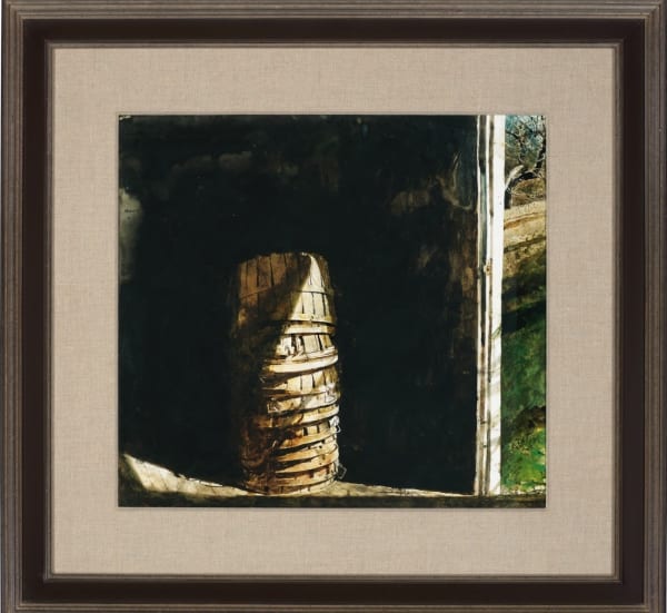 Andrew Wyeth Apple Shed, 1986 Watercolor on paper 22 ½ x 24 ½ inches Signed lower right For sale at Surovek Gallery