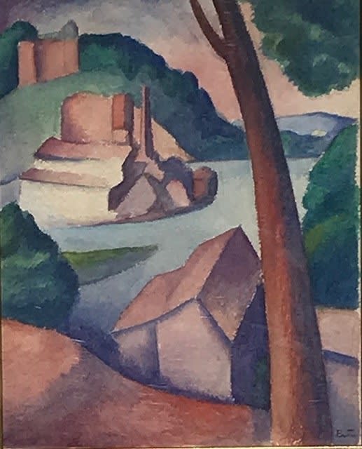 Artist: Thomas Hart Benton Upper Manhattan, 1919 Watercolor on paper 8 ¾ x 7 inches Signed: Benton (lower right) For sale at Surovek Gallery