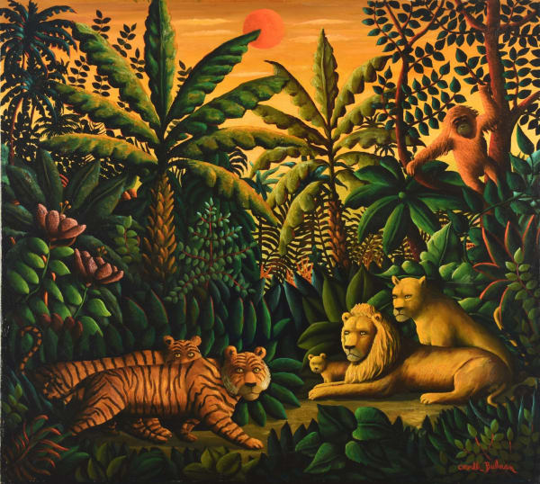 Orville Bulman Les Spectateurs, 1967 Oil on canvas 36 x 40 inches Signed: Orville Bulman (l.r.) For sale at Surovek Gallery