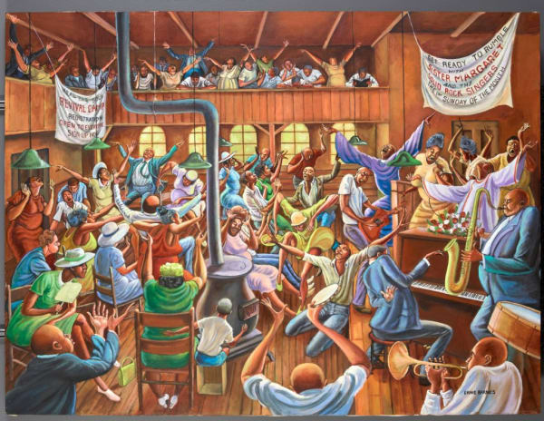 Ernie Barnes Solid Rock Congregation, 1993