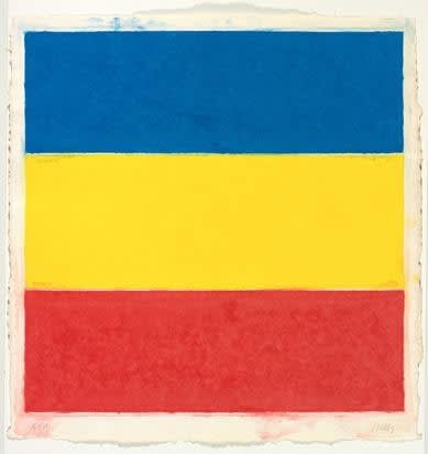 Ellsworth Kelly Colored Paper Image XVl, 1976 Pressed paper pulp in colors, 32.5 x 31 inches, Edition: 23/24 Signed lower right, numbered lower left For sale at Surovek Gallery