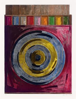 Jasper Johns Target with Plaster Casts, 1979-1980 Etching and aquatint in colors, on Rives BFK paper, with full margins 29 1/2 x 22 inches, Edition: 59/88, Signed, dated and numbered: Johns ‘80 For sale at Surovek Gallery