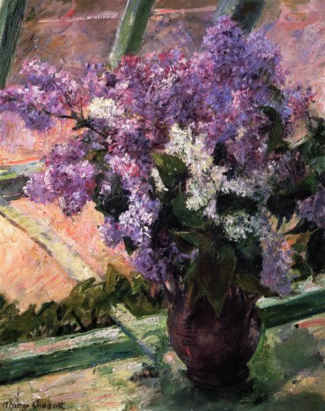 Mary Cassatt Lilacs in a Window, 1880