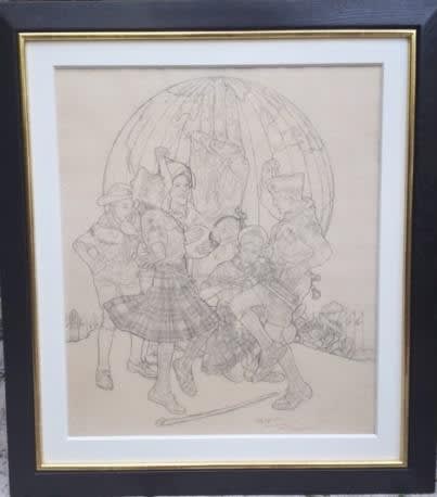 Norman Rockwell Study for A Good Sign All Over the World, 1963