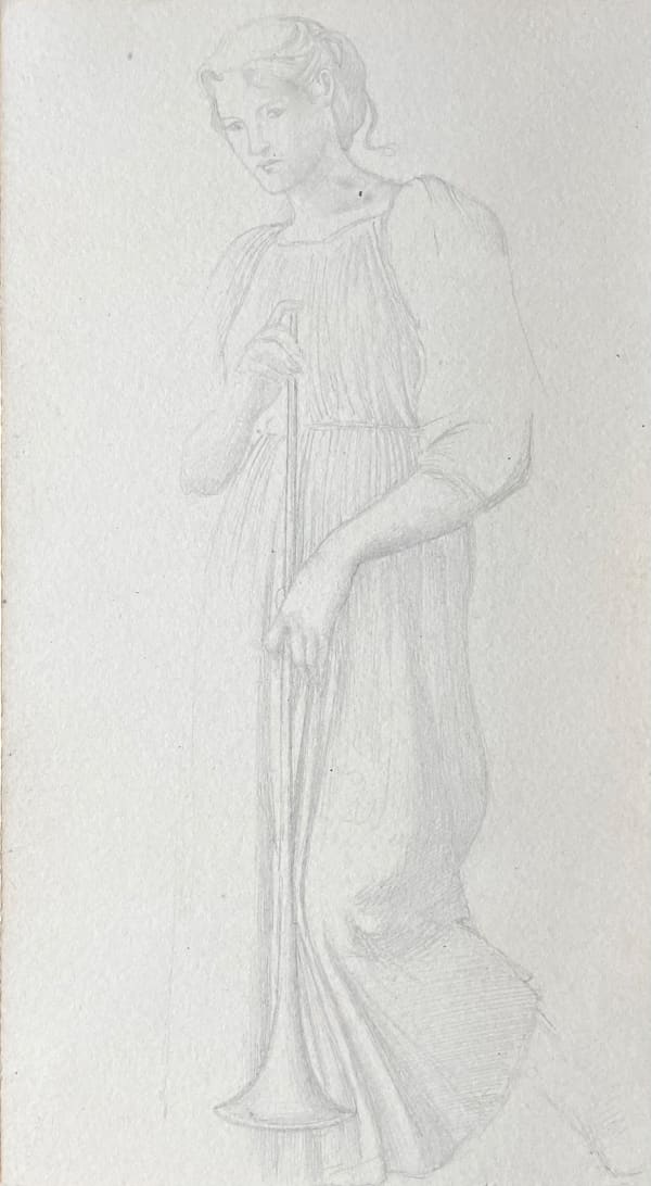Sir Edward Coley Burne-Jones (1833-1898) Figure study for 'The Golden Stairs'