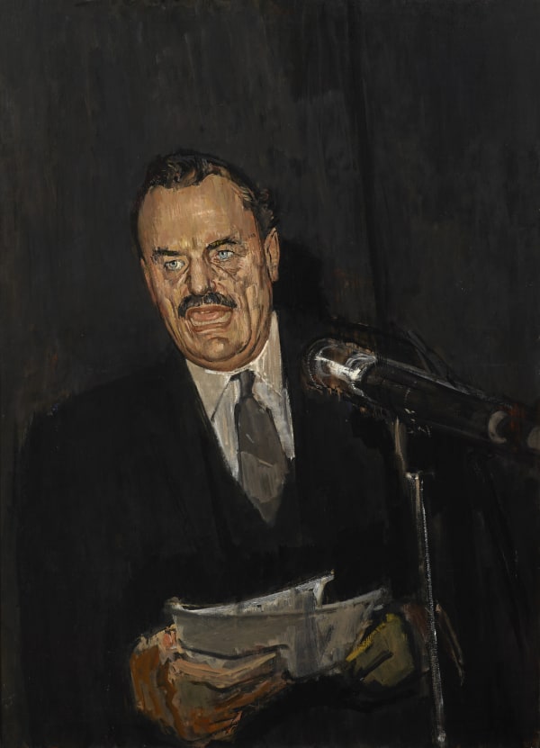 Ruskin Spear (1911-1990) Study Against a Black Background