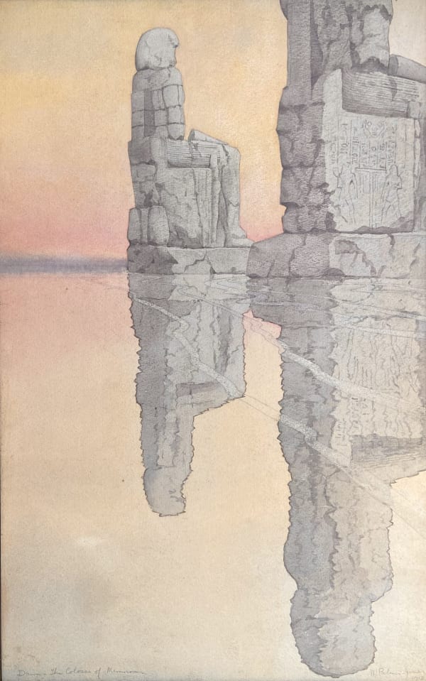 William John Palmer-Jones (1887-1974) Dawn - The Colossi of Memnon