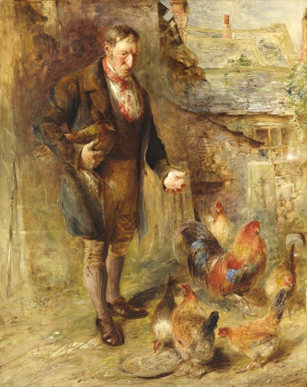 Self Portrait, aged 38, with Chickens