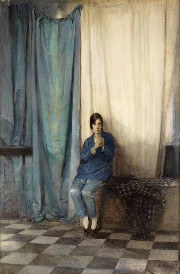 Madeline Green (1884-1947) The Piper in Blue
