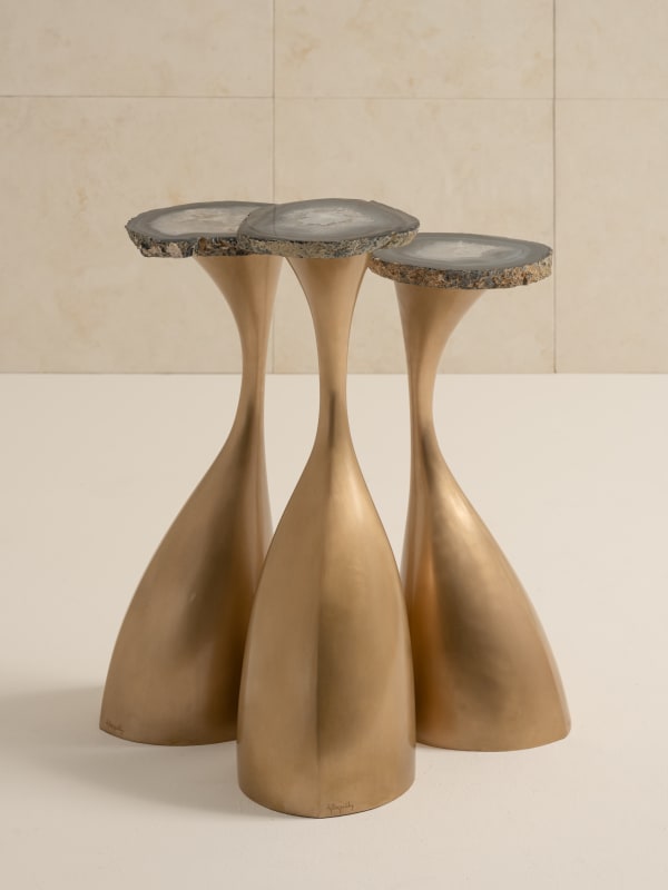 Philippe Hiquily, "Henri Samuel" side tables, 1975