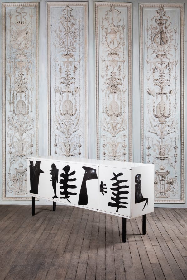 Jean Touret, Atelier de Marolles Sideboard, 8 appliques, 1958