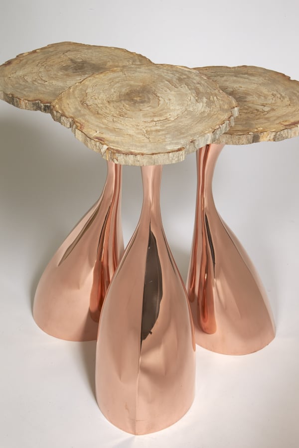 Philippe Hiquily, Henri Samuel side tables, 1975