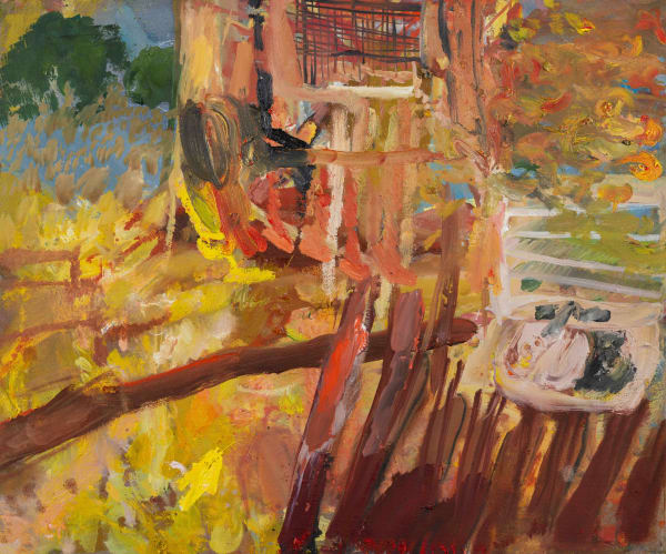 Stephanie Eather - Indigo glass, red moon, Billie Jo, 2025