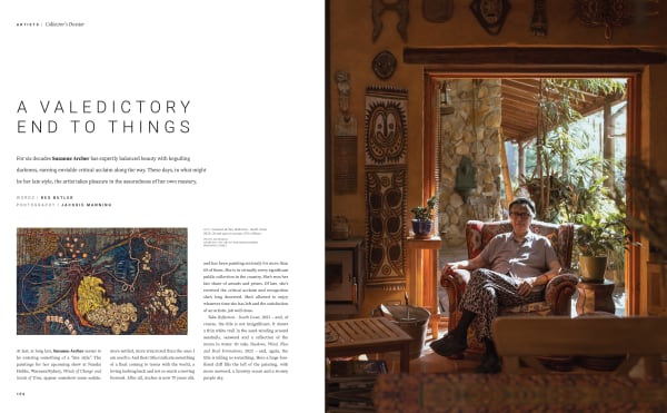 Suzanne Archer's art career spanning six decades is reviewed and applauded in the current edition of Art Collector