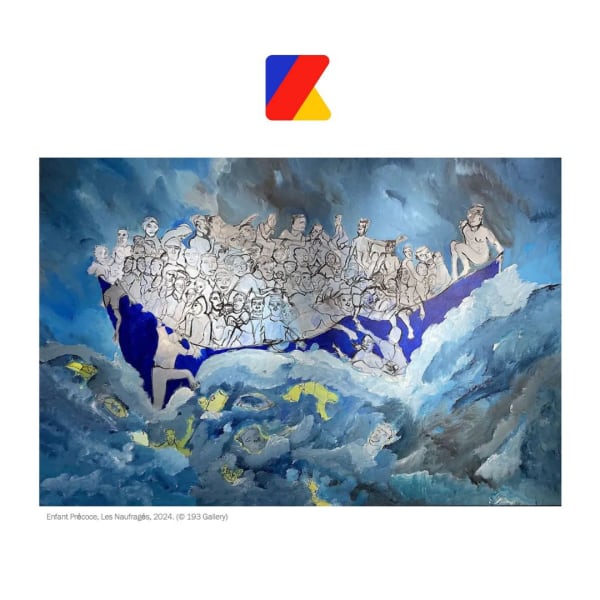 Avec ses grandes toiles vibrantes, Enfant Précoce donne vie aux histoires silenciées des migrations - Kombini