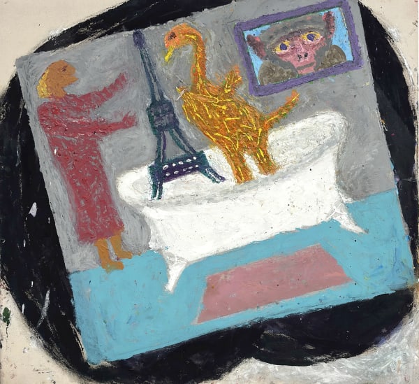 JOEL SCHILLER, HUMAN IMAGINES VR IMAGE PRODUCED BY AI ENGINE, 2024