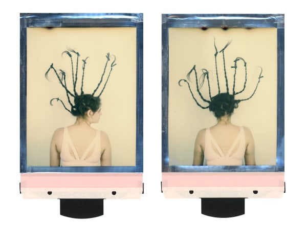 rachel portesi, chandelier hair (diptych)