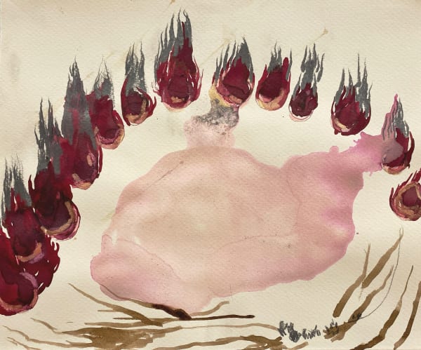 sarah h. paulson, gathering (rose to fire to dust #1), 2023
