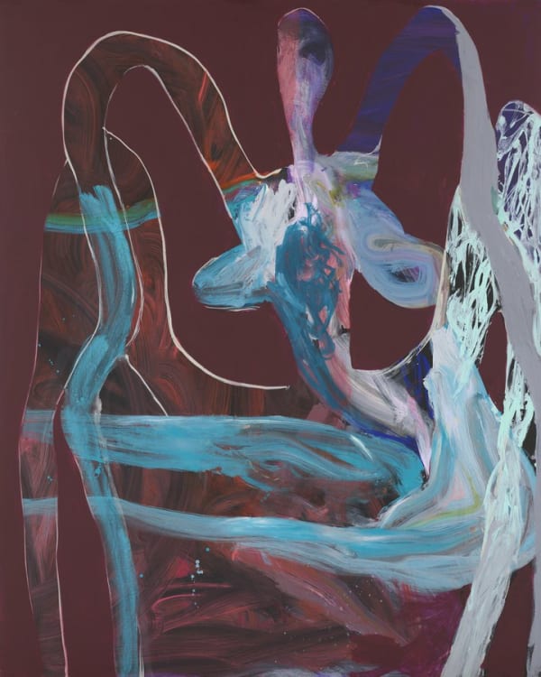 The Beastliness of Her Soul Shifting, 2024 Water-based pigment on canvas 198 x 244 cm