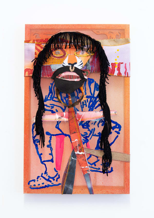 REMY FAINT Ramesh (with mask), 2025 Acrylic and ink on silk
