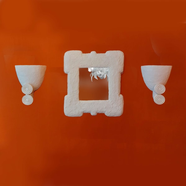 We are delighted to introduce the Parham Mirror hand sculpted in plaster