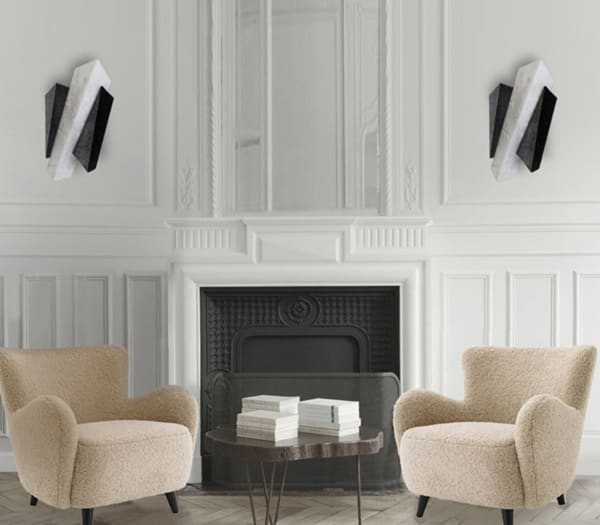 Edge wall sconce pair