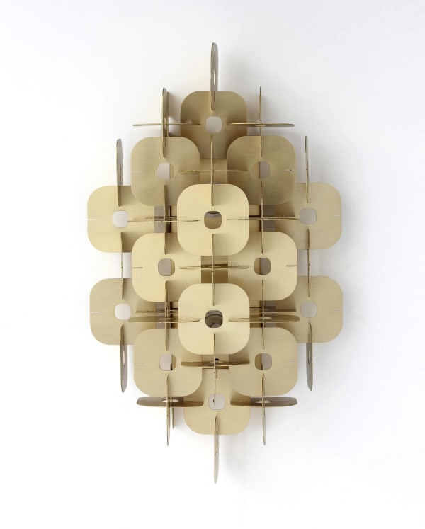Element Oval wall light in satin brass