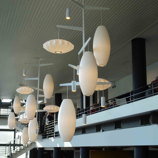 Bespoke Foyer chandeliers for the Grade 2 listed Concord Theatre, Eastbourne