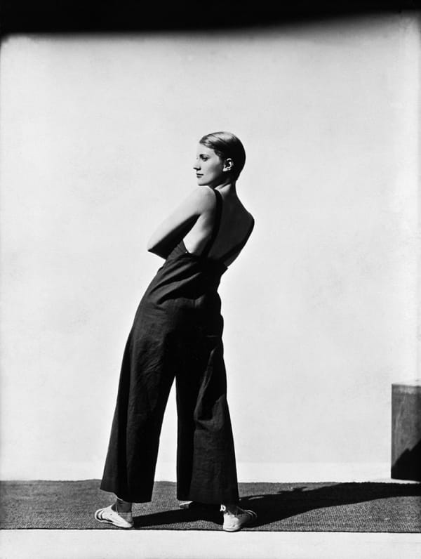 George Hoyningen-Huene, Lee Miller, Sailcloth Overalls by Yrande, 1930