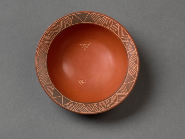 Siddig el Nigoumi, small terracotta bowl, 1989
