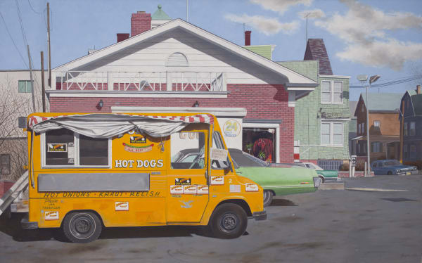 John Baeder (b. 1938) Sabrett's Hot Dogs, 2007 Oil on canvas, 30 x 48 in.