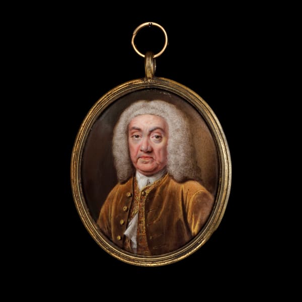 Portrait miniature of a man by Jean André Rouquet