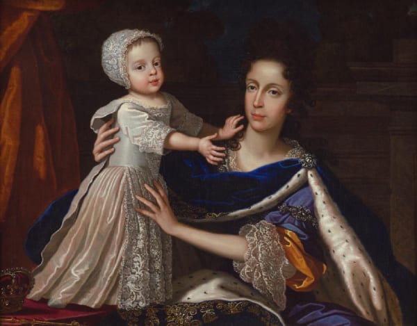 Benedetto Gennari - Portrait of Queen Mary of Modena with Prince James Stuart, c. 1690