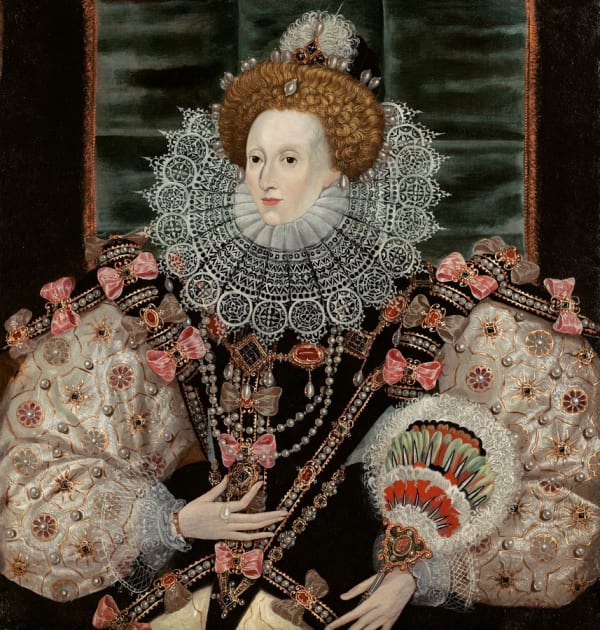 Manner of George Gower - Portrait of Elizabeth I (1533-1603), The Armada Portrait, c. 1600