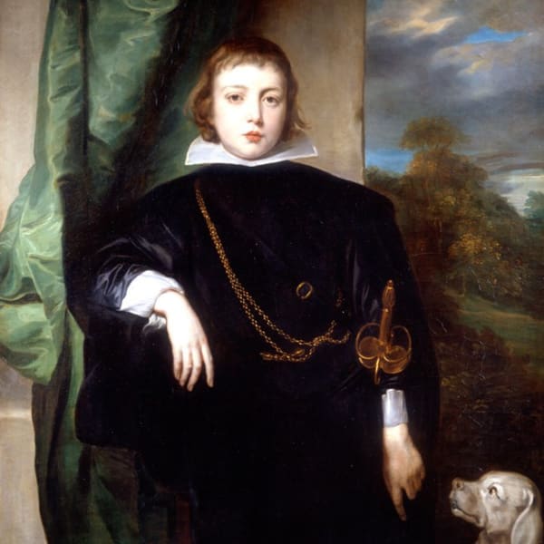 After Sir Anthony van Dyck - Portrait of Charles I on horseback, 18th Century