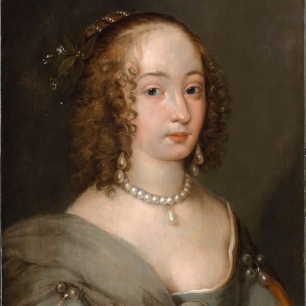 Theodore Roussel - Portrait of a Lady in a pearl necklace, Mid 17th Century
