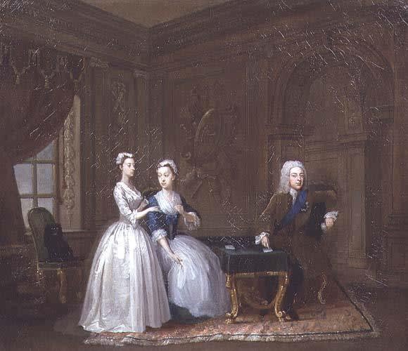 Gawen Hamilton - The Kirby Hall conversation piece, c. 1735