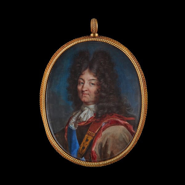 Jacques-Antoine Arlaud - Portrait miniature of Robert Feilding (1650/1-1712), wearing armour with lace jabot and full-bottomed wig, late 17th century