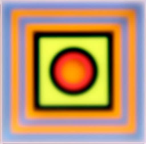 Hc Berg Color Space Byg Squares Imploded Yellow Center 2014 60X60X13 Consign 2020