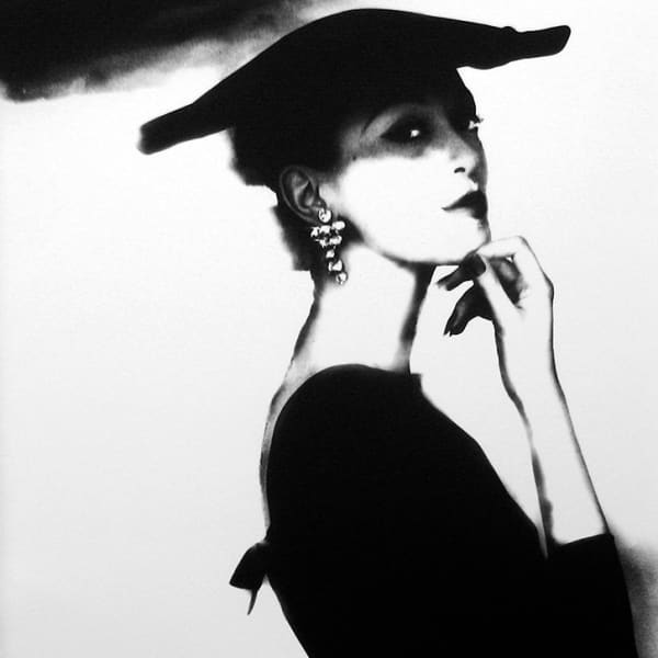 Lillian Bassman - Margie Cato, Junior Bazaar (White Gloves/White Dress), ca. 1955