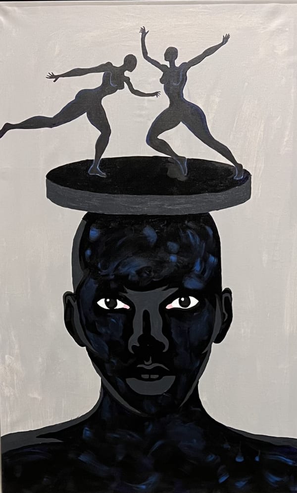 Jamal Ademola | Sometimes She's in My Dreams | Acrylic Mixed Media On Canvas, 2024