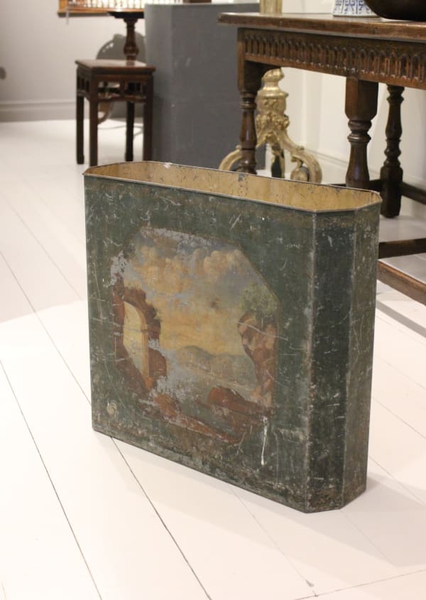 19th century decorated tole umbrella stand
